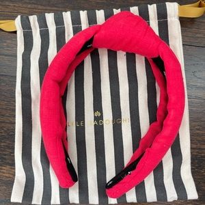 Lele Sadoughi Hot Pink linen headband